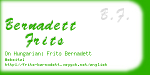 bernadett frits business card